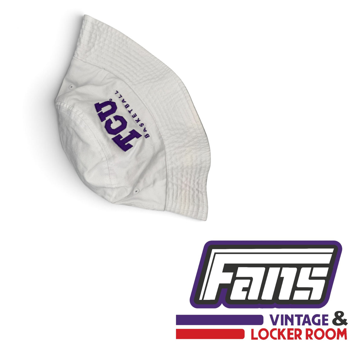 TCU Basketball Embroidered Bucket Hat - Whiteout Colorway