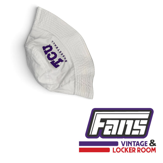 TCU Basketball Embroidered Bucket Hat - Whiteout Colorway