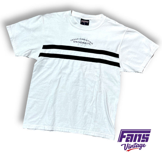 90s vintage TCU navy striped tee