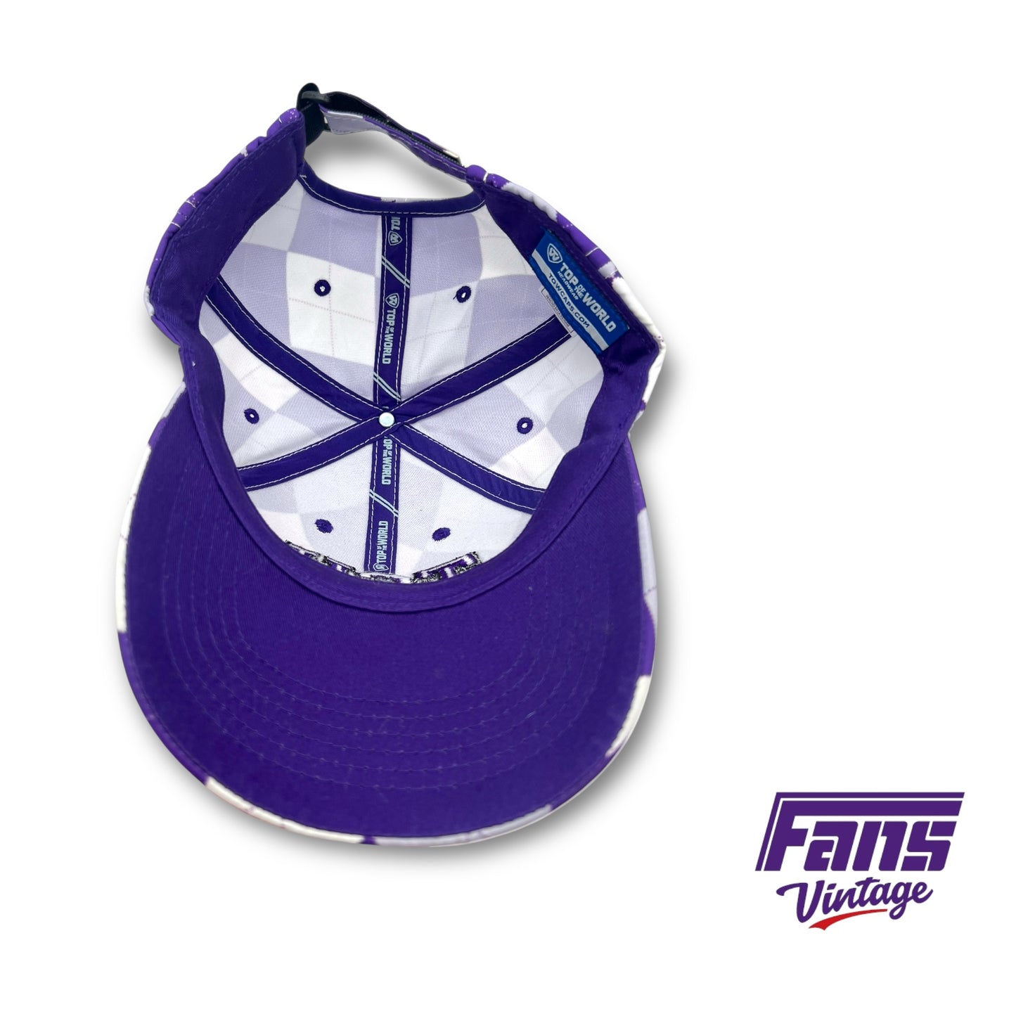 TCU Argyle Adjustable Hat - Super Unique - New with tags!