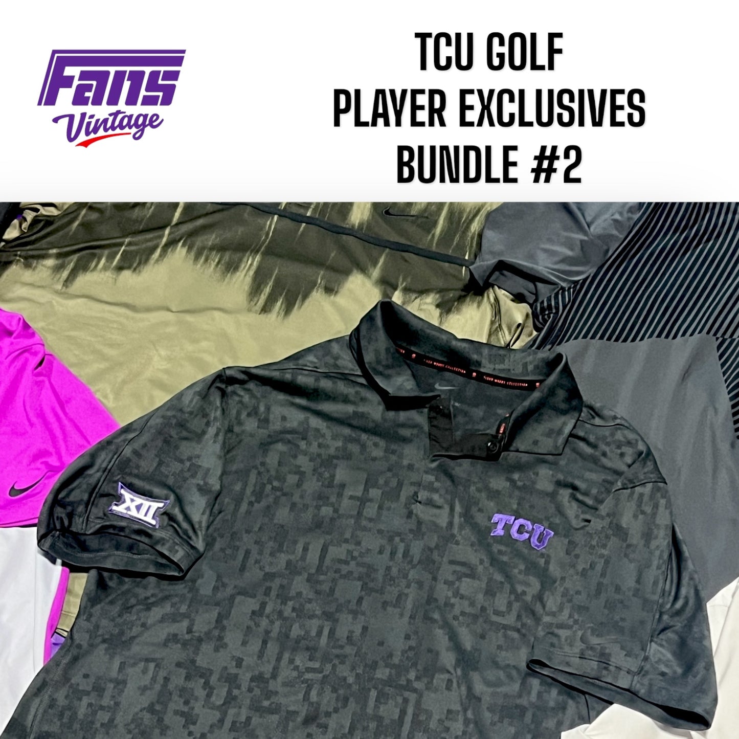 TCU Golf Player Exclusive Team Issue Bundle #2 - SIZE LARGE