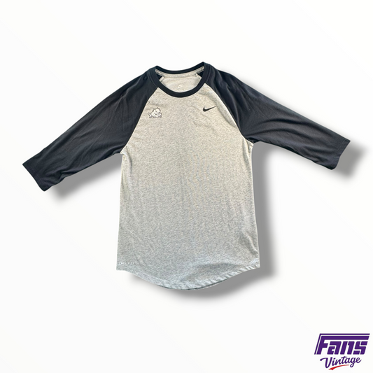 TCU Baseball Team Issued Nike Raglan Shirt