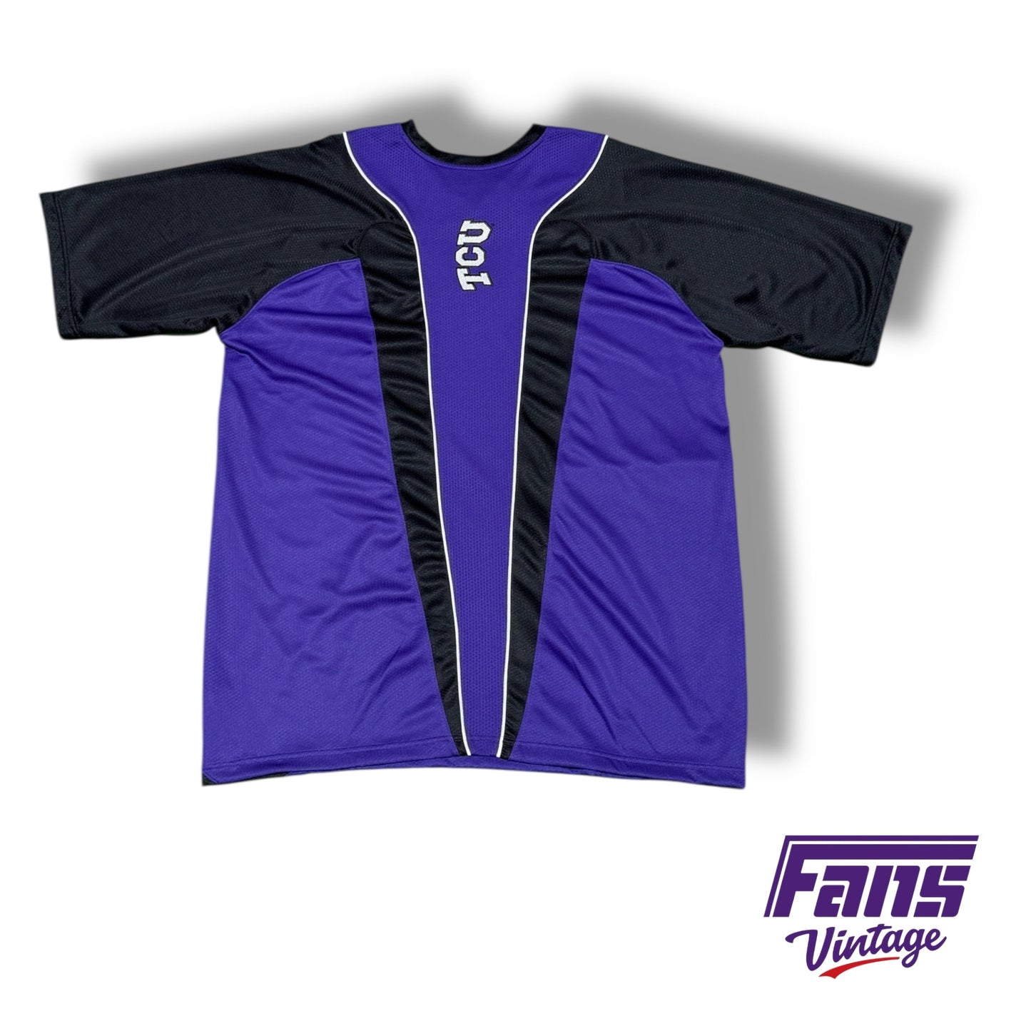 TCU Vintage Y2K Era Team Issued Custom Nike Warmup Jersey Shirt - Cool details!