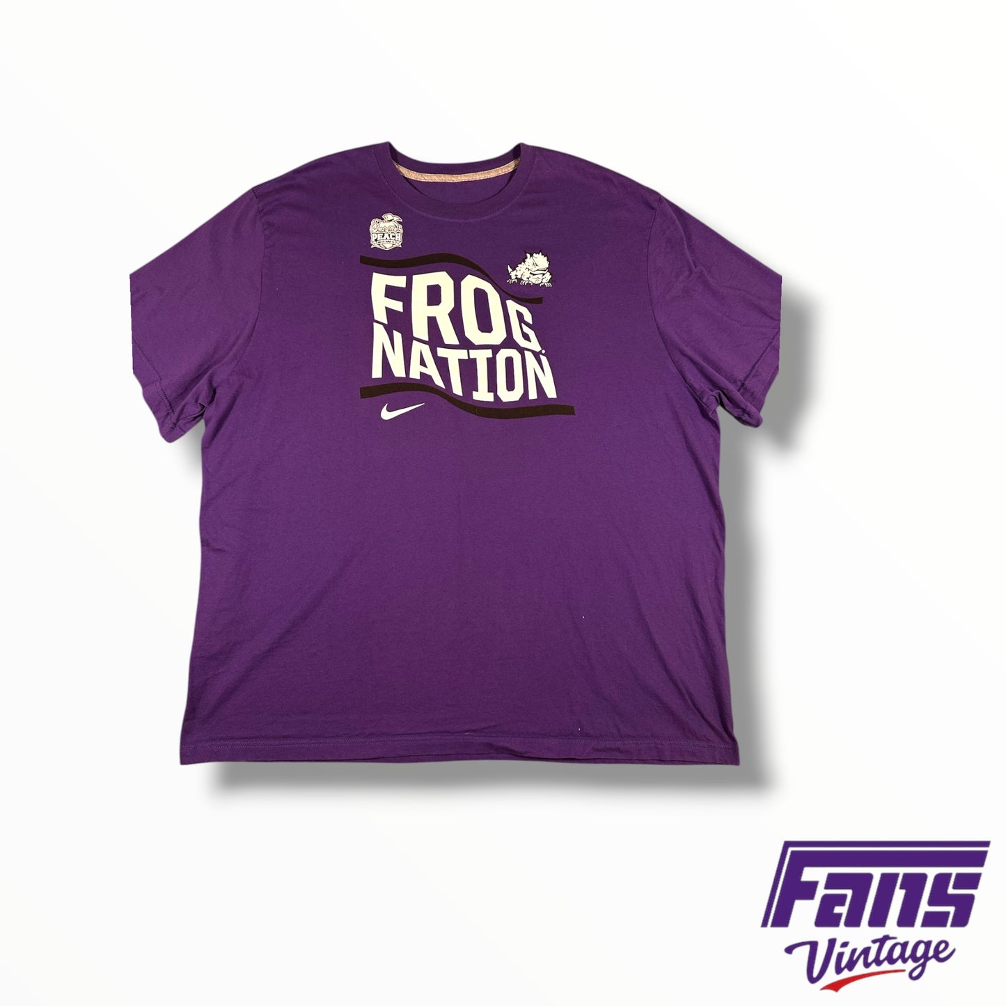 TCU Team Issued Nike Peach Bowl “Frog Nation” Tee