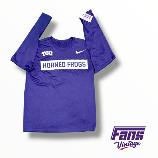 TCU Team Issued ‘Horned Frogs’ Lightweight Drifit Long Sleeve Shirt