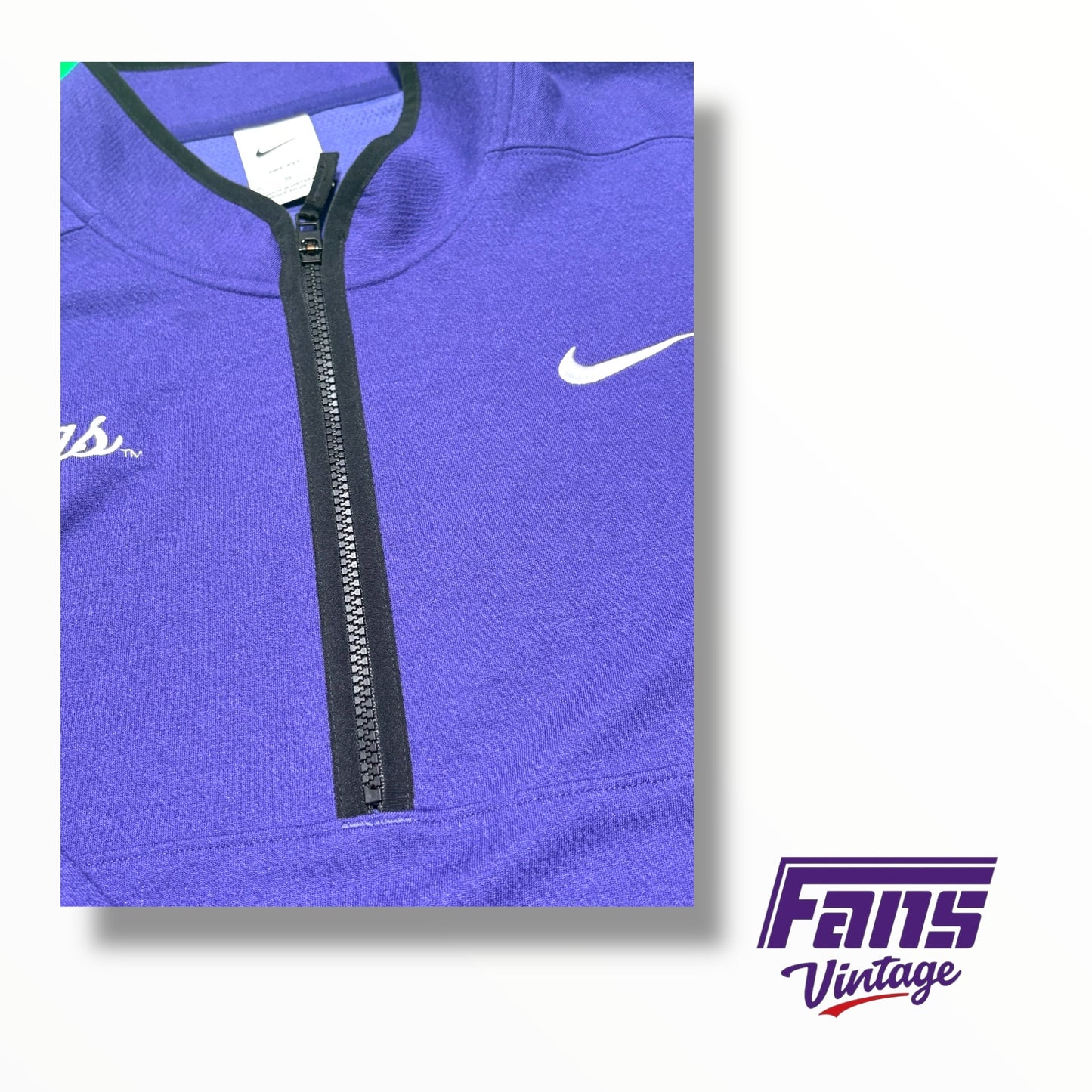 RARE! TCU ‘Frogs’ Script Team Custom Quarter Zip