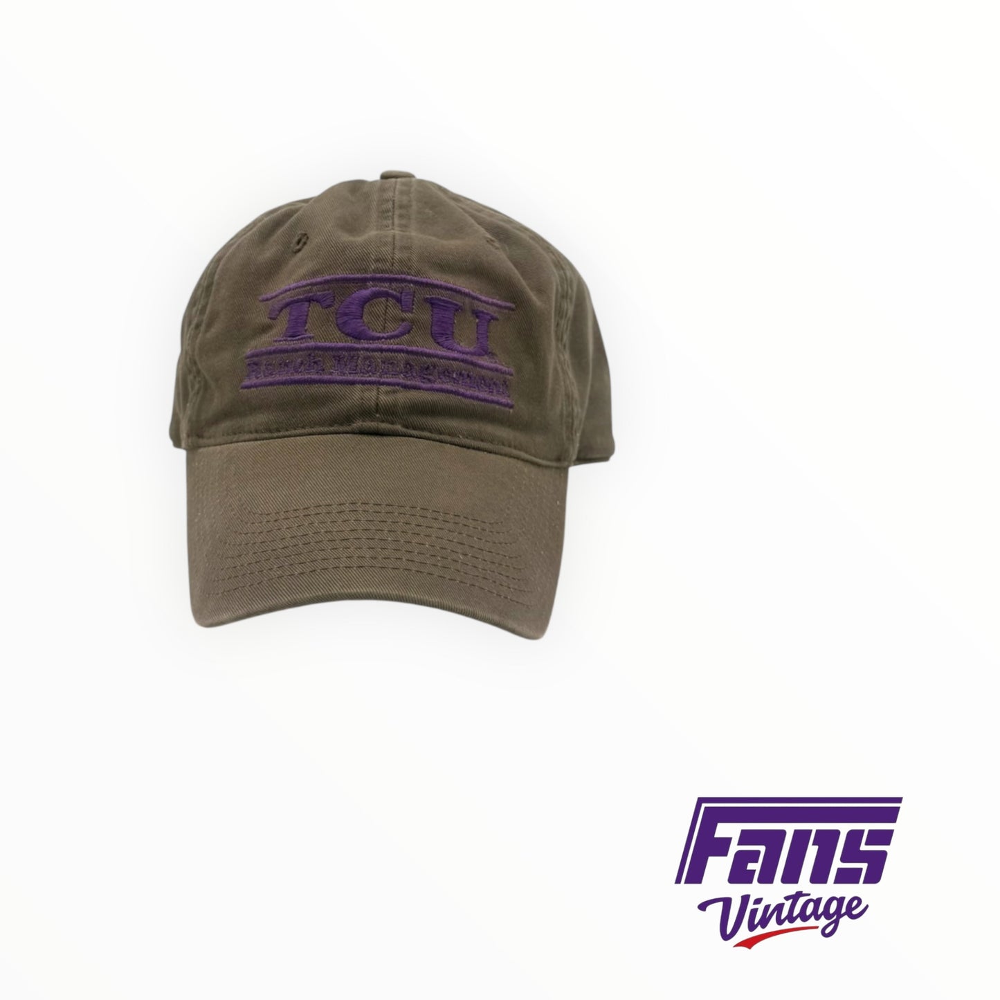 Vintage Y2K TCU dark greenish tan khaki look embroidered dad hat from The Game