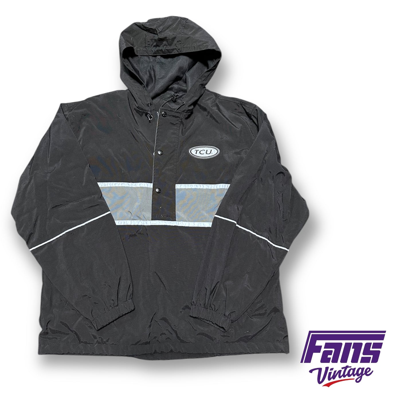 Vintage 90s TCU Racing Style Pullover Jacket!