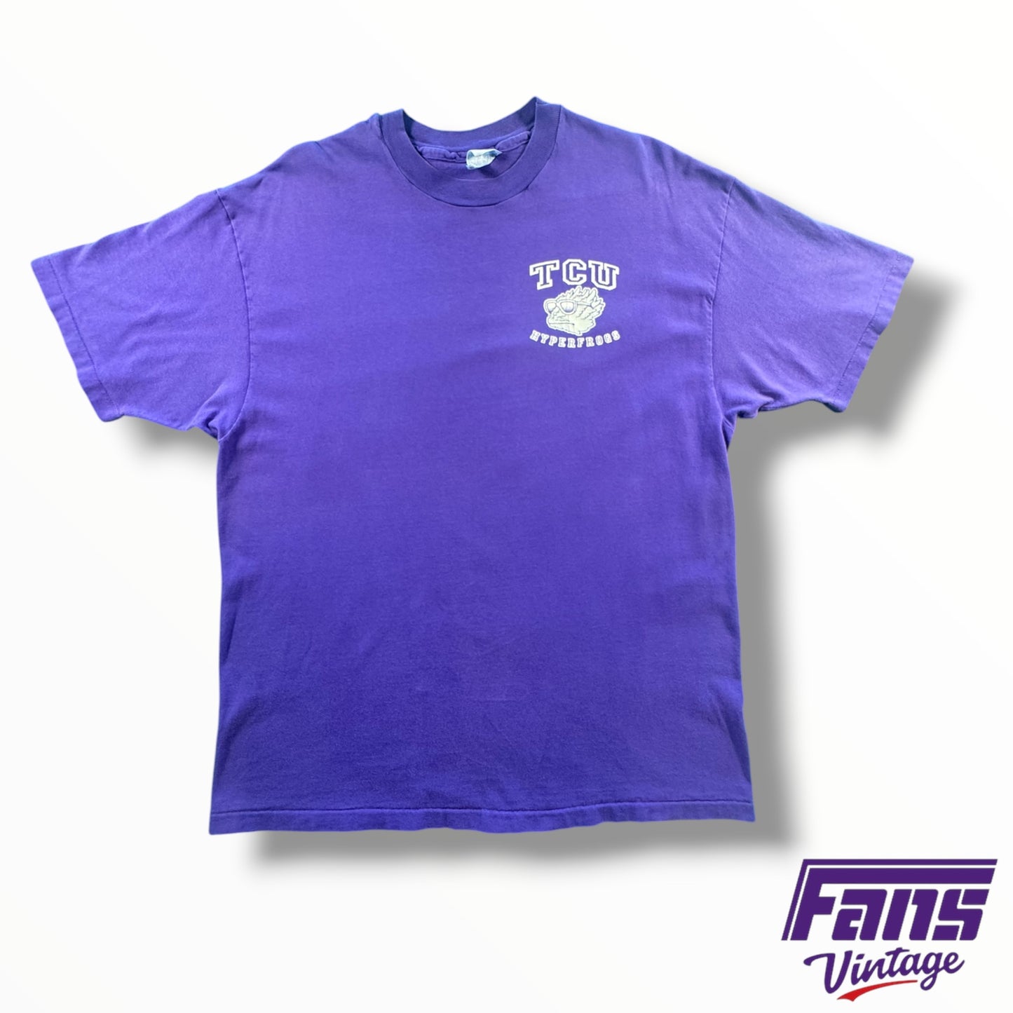 Vintage TCU 90’s ‘Hyper Frogs’ Double Sided Alma Mater Tee