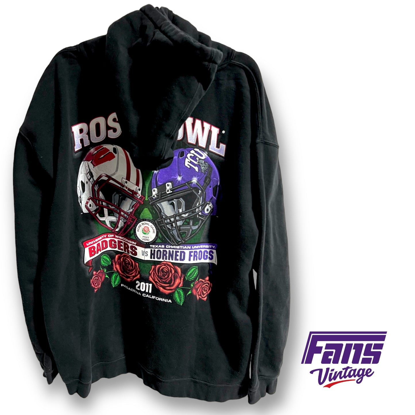 TCU Rose Bowl hoodie - Insane GIANT Graphics!