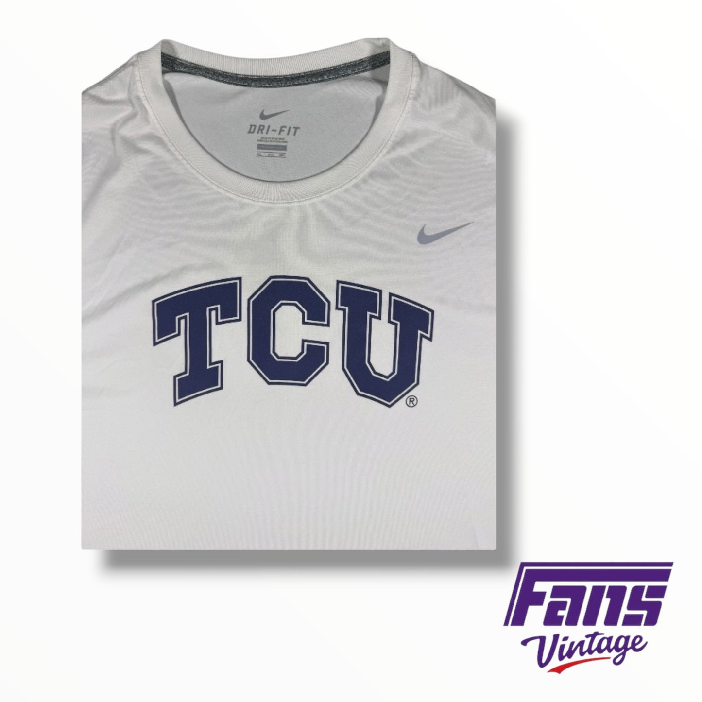 Team-Issued Nike TCU White Dri-Fit T-Shirt