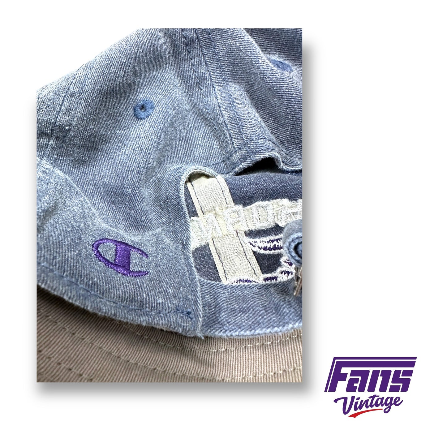 Champion Denim Horned Frogs Script Hat!