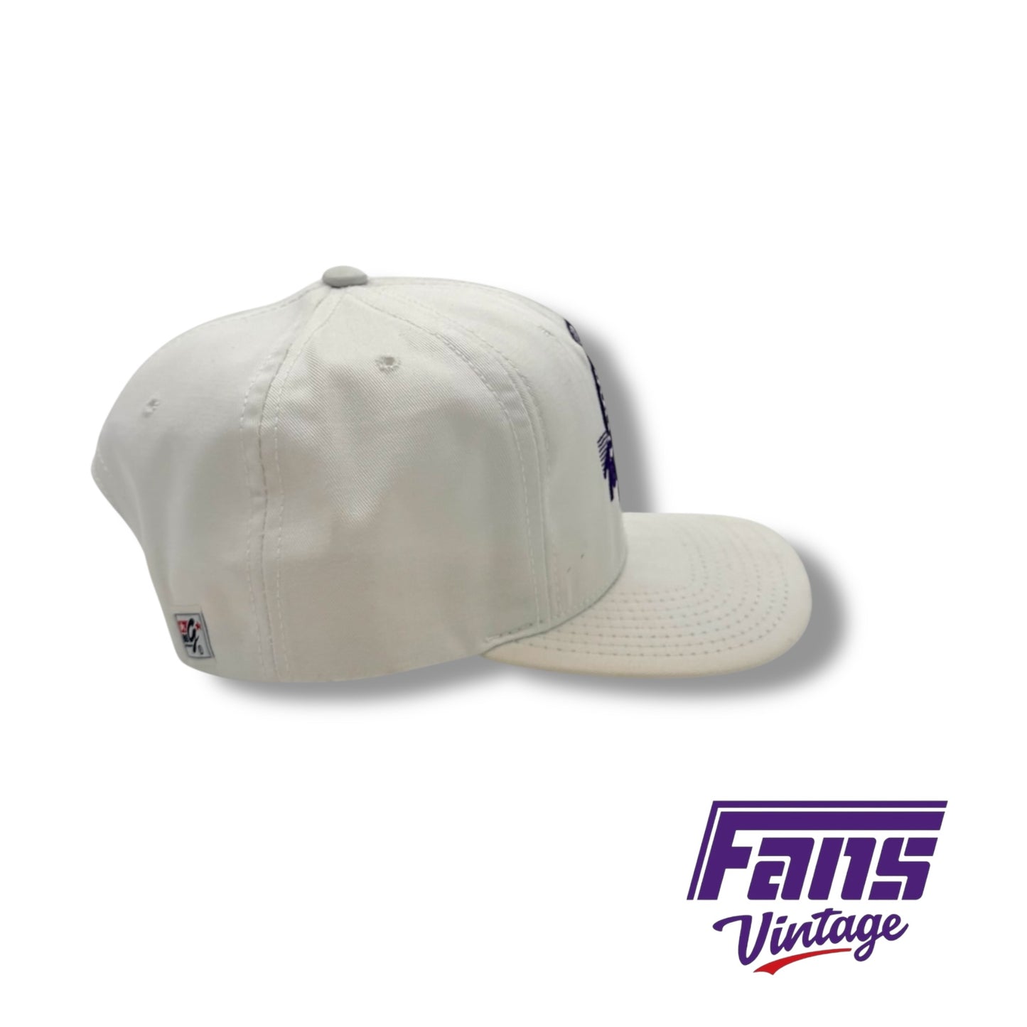 RARE! Vintage 90’s TCU The Game Circle Logo Whiteout SnapBack hat