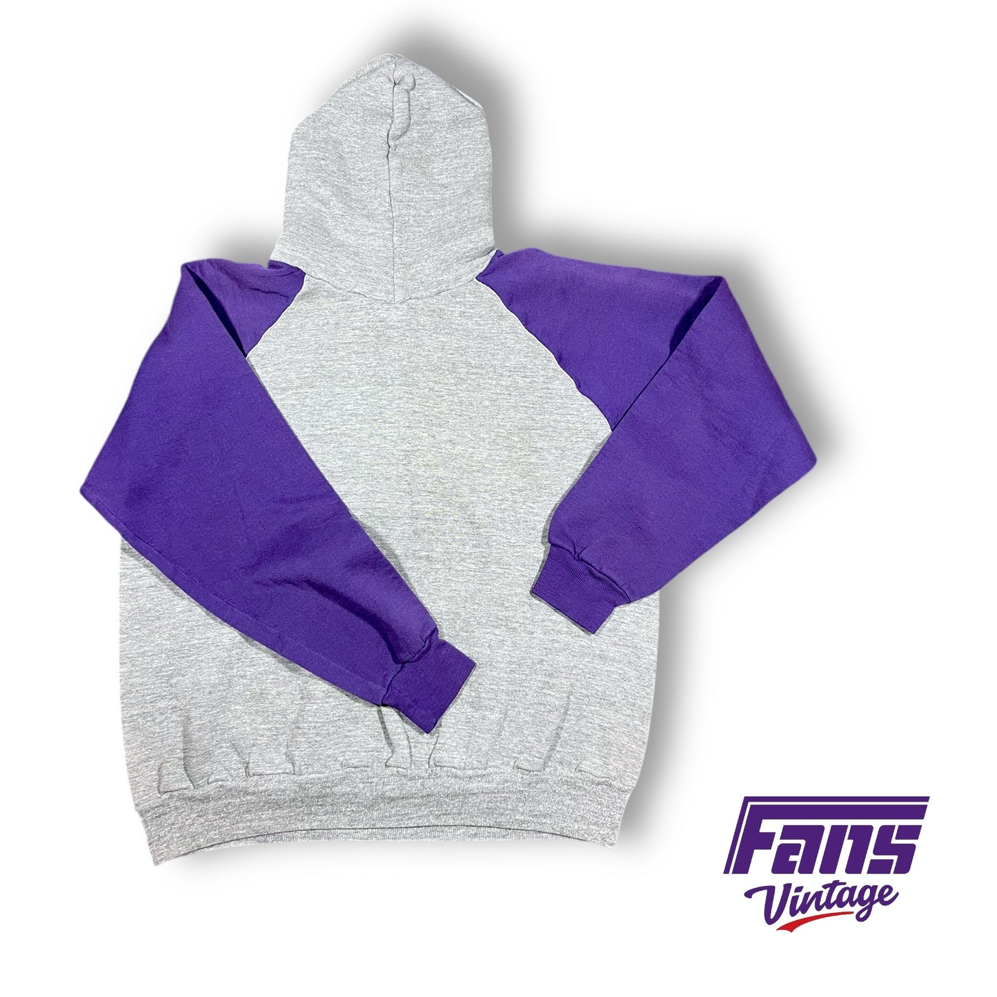 Vintage TCU Hoodie - 80s Baseball Style Raglan Stitch!