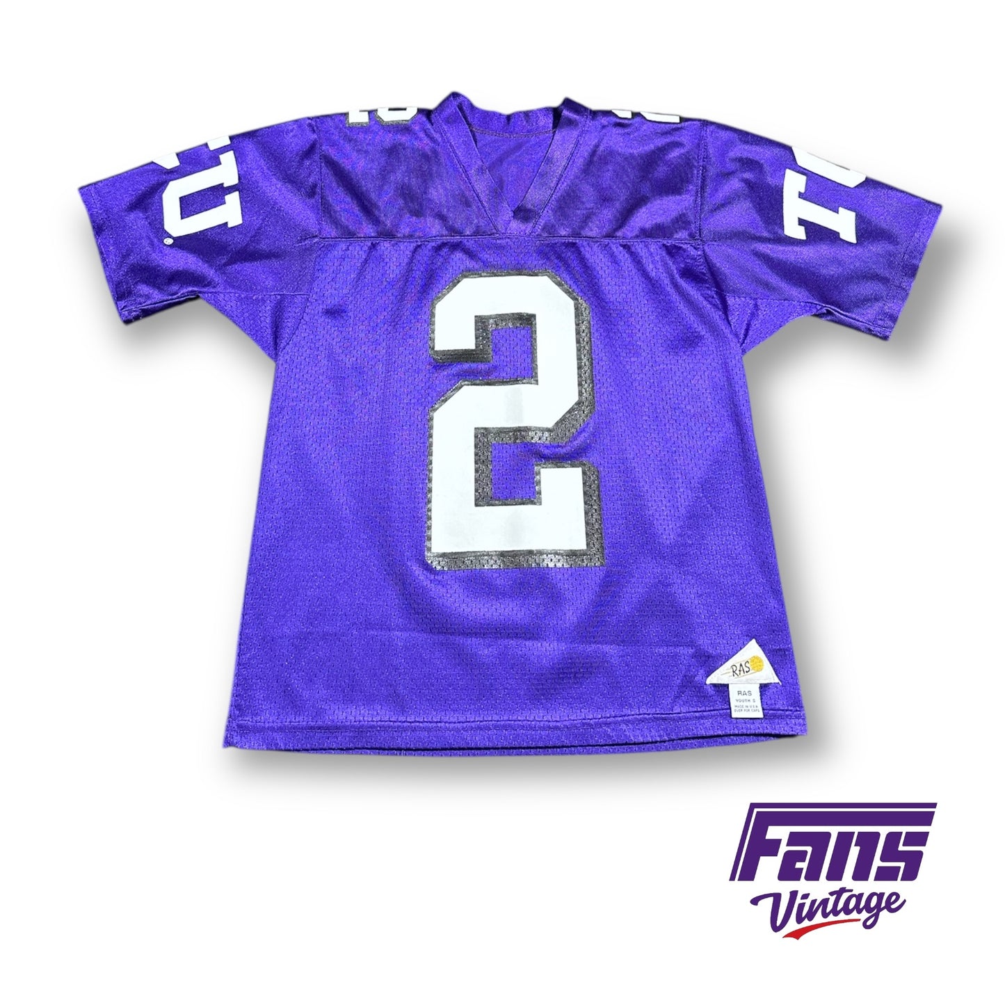 90's Vintage TCU Football Youth Jersey - Perfect Condition