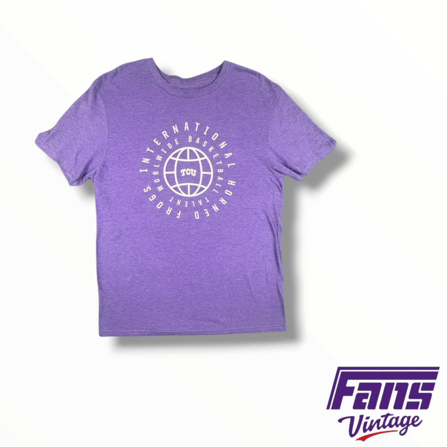 TCU Basketball Team Issued Double Sided International Tee