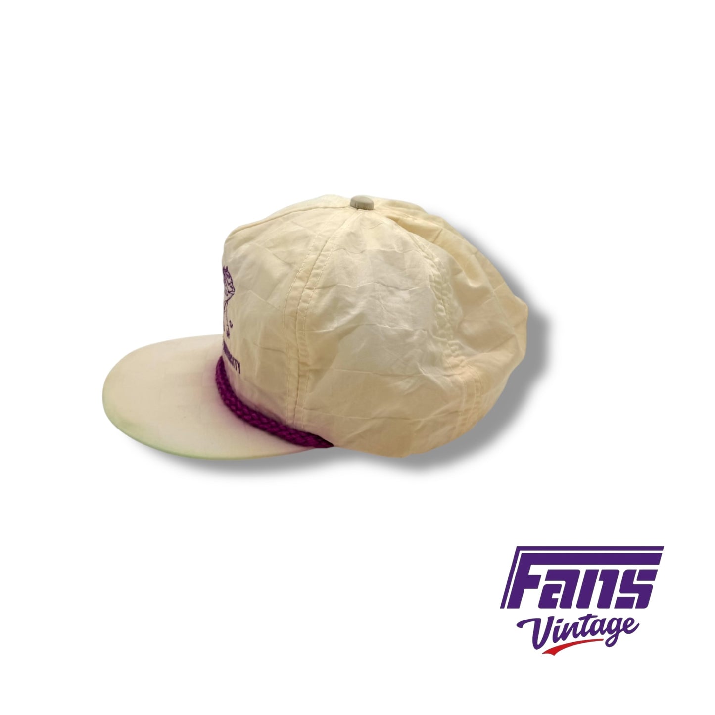 SICK! Vintage TCU Rope Hat - Restored “Party Beater” with insane throwback Frog logo ￼