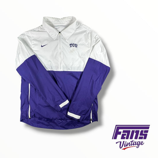 TCU Team Issued Coach’s Sideline Nike Half Zip Collared Jacket