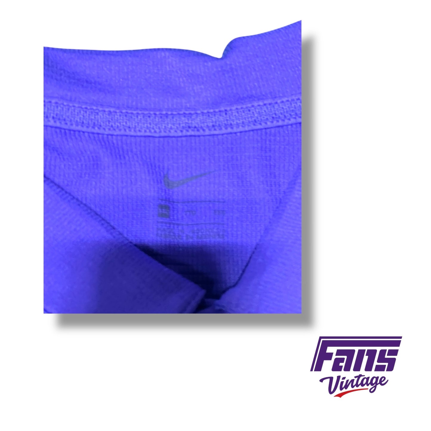 TCU Team Issued Nike polo with rare throwback “Frogs” script logo