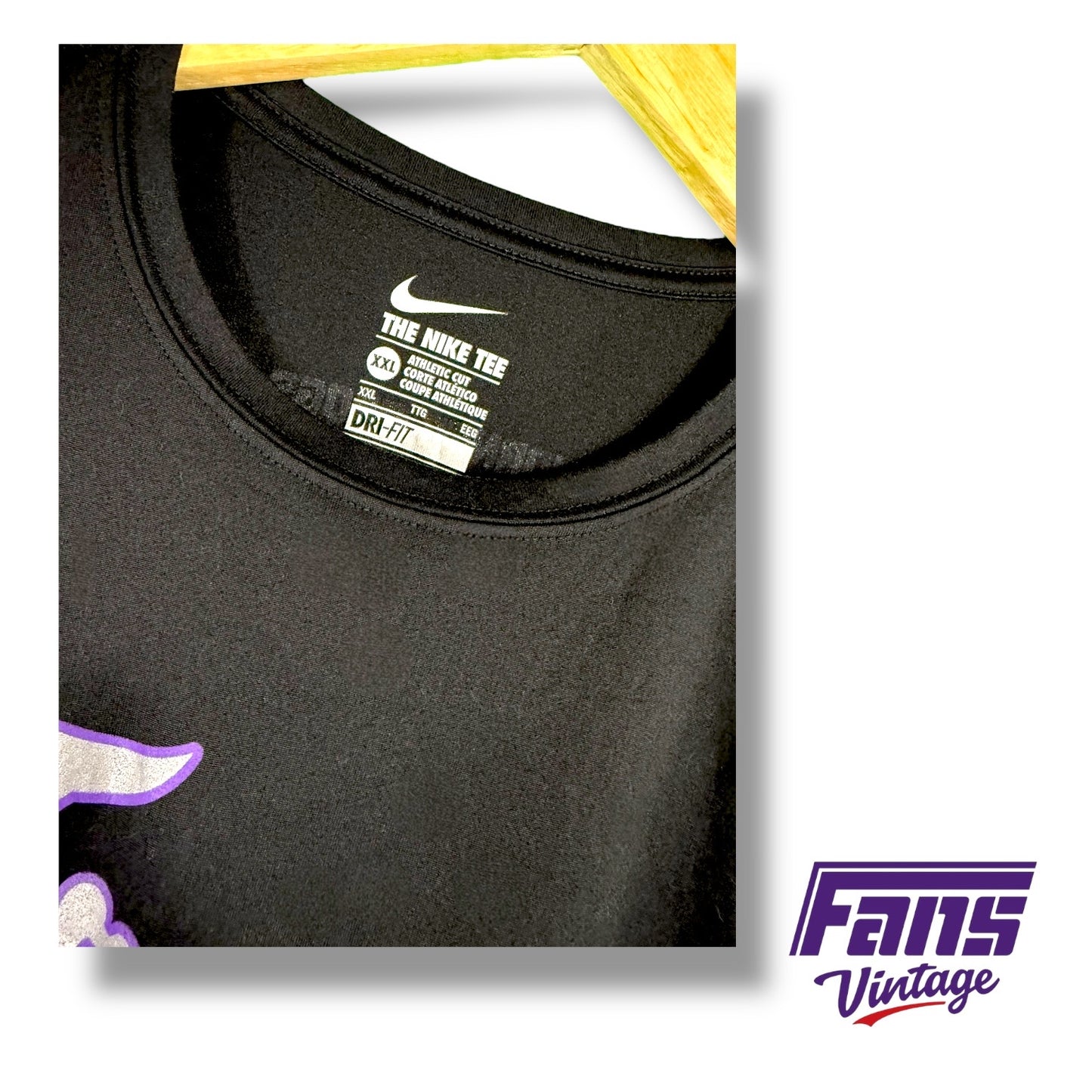 TCU Basketball Player Exclusive Nike Long Sleeve Shirt with custom Silver script “Frogs” Throwback Logo