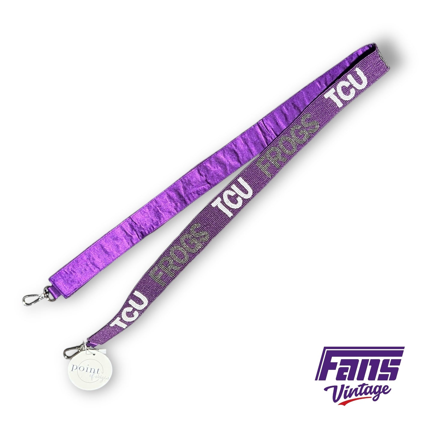 TCU Frogs Custom Beaded Purse Strap