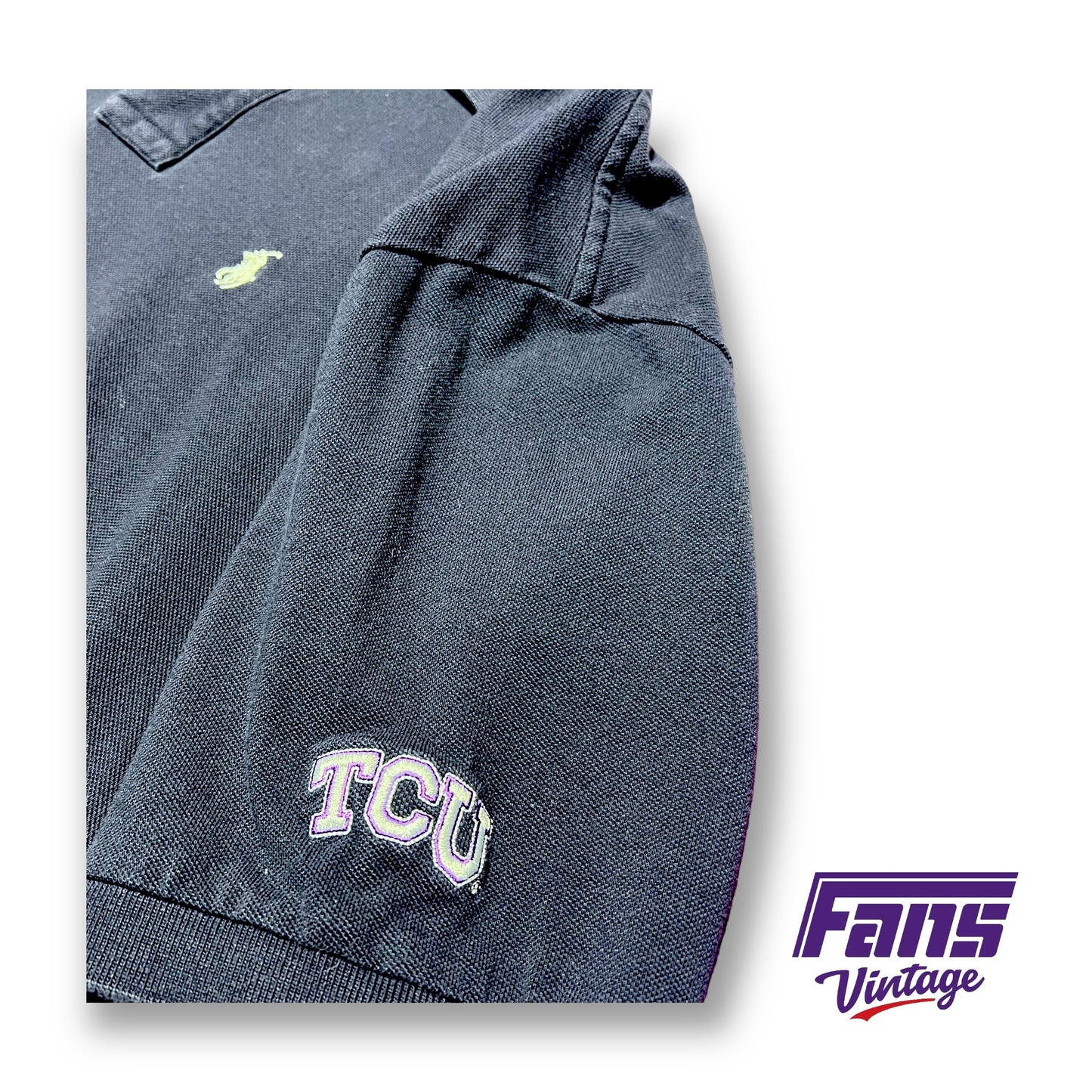 Vintage TCU Polo by Ralph Lauren Polo Shirt - Navy Blue