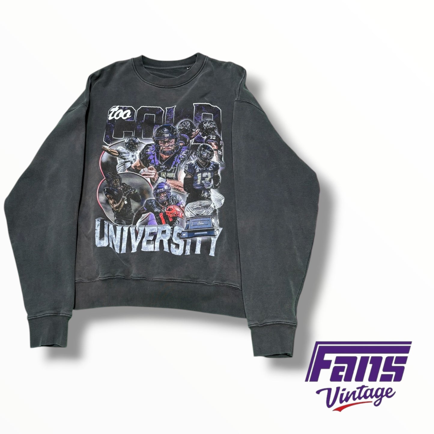 Rare! TCU Football Team Custom Streetwear Style Crewneck