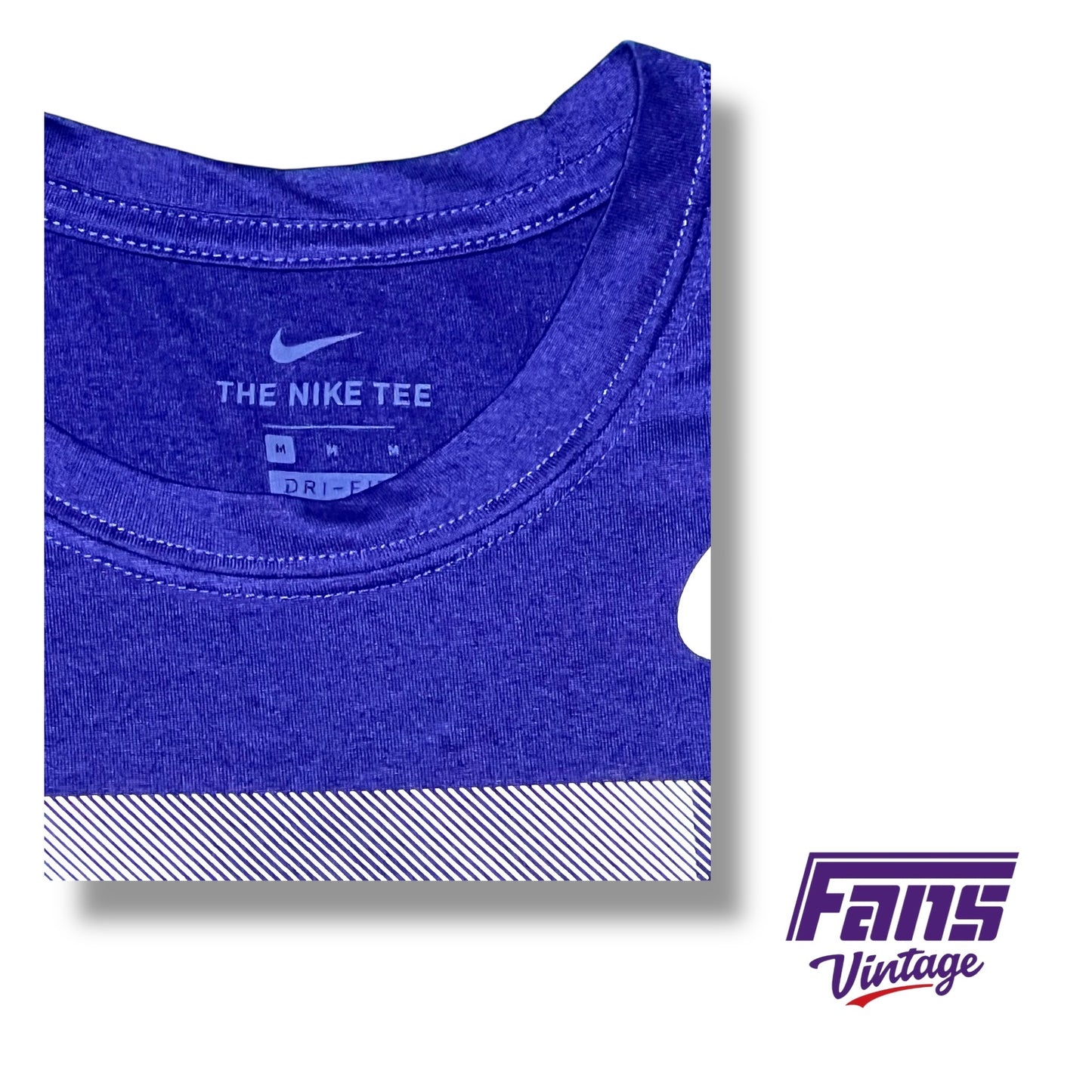 TCU Team issued Nike DRI-FIT t shirt with unique sporty "Horned Frogs" Graphic