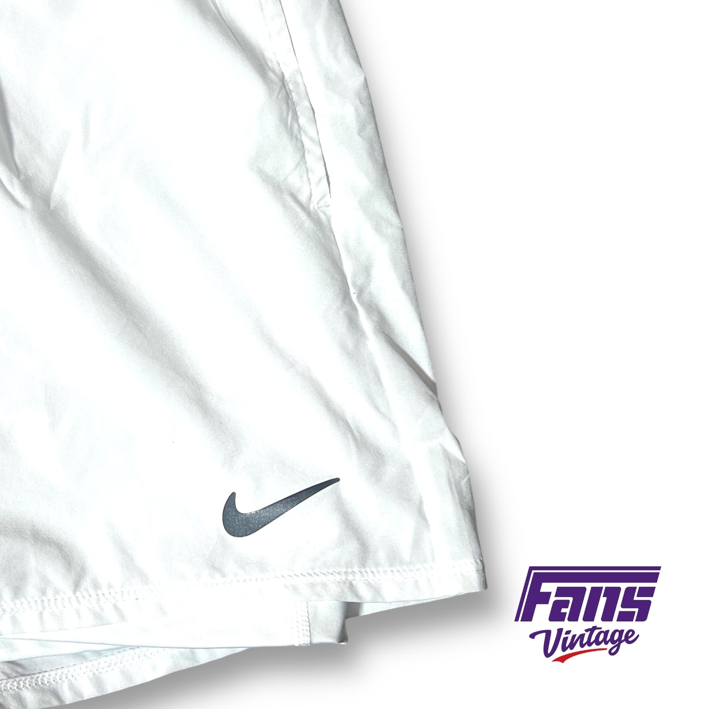 TCU Team Issue Women’s Nike Training Shorts with built in compression shorts - white