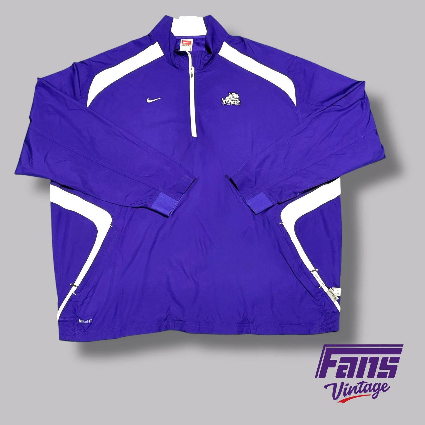 Vintage TCU Y2K Era Team Custom Quarter Zip Pullover