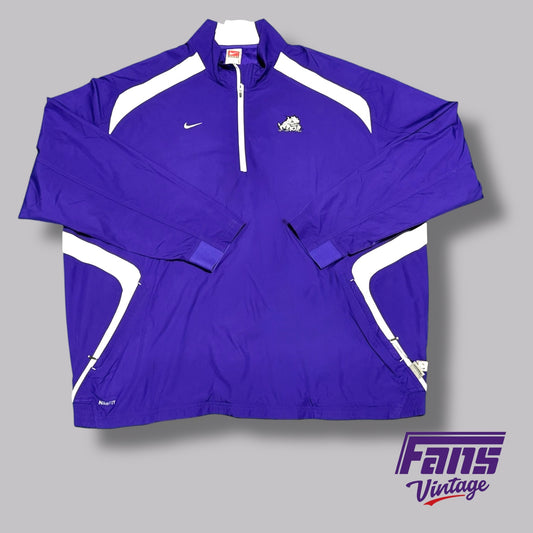 Vintage TCU Y2K Era Team Custom Quarter Zip Pullover