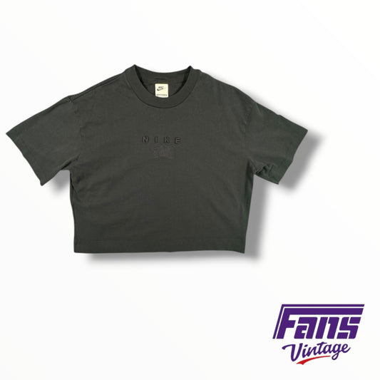 TCU Women’s Basketball Team Custom Nike Blackout Embroidered Streetwear Style Crop-Top