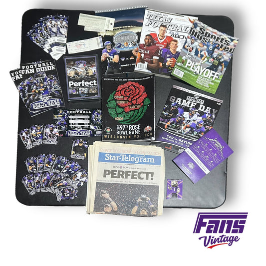 2010 TCU Football Undefeated Rose Bowl Season Memorabilia Bundle