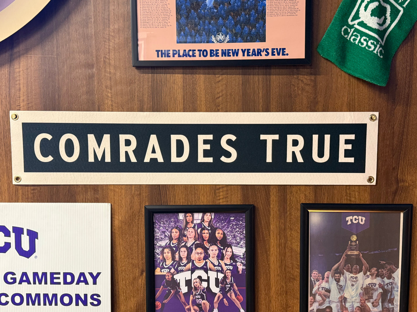 Fans Vintage Original “Comrades True” Alma Mater Horizontal Banner