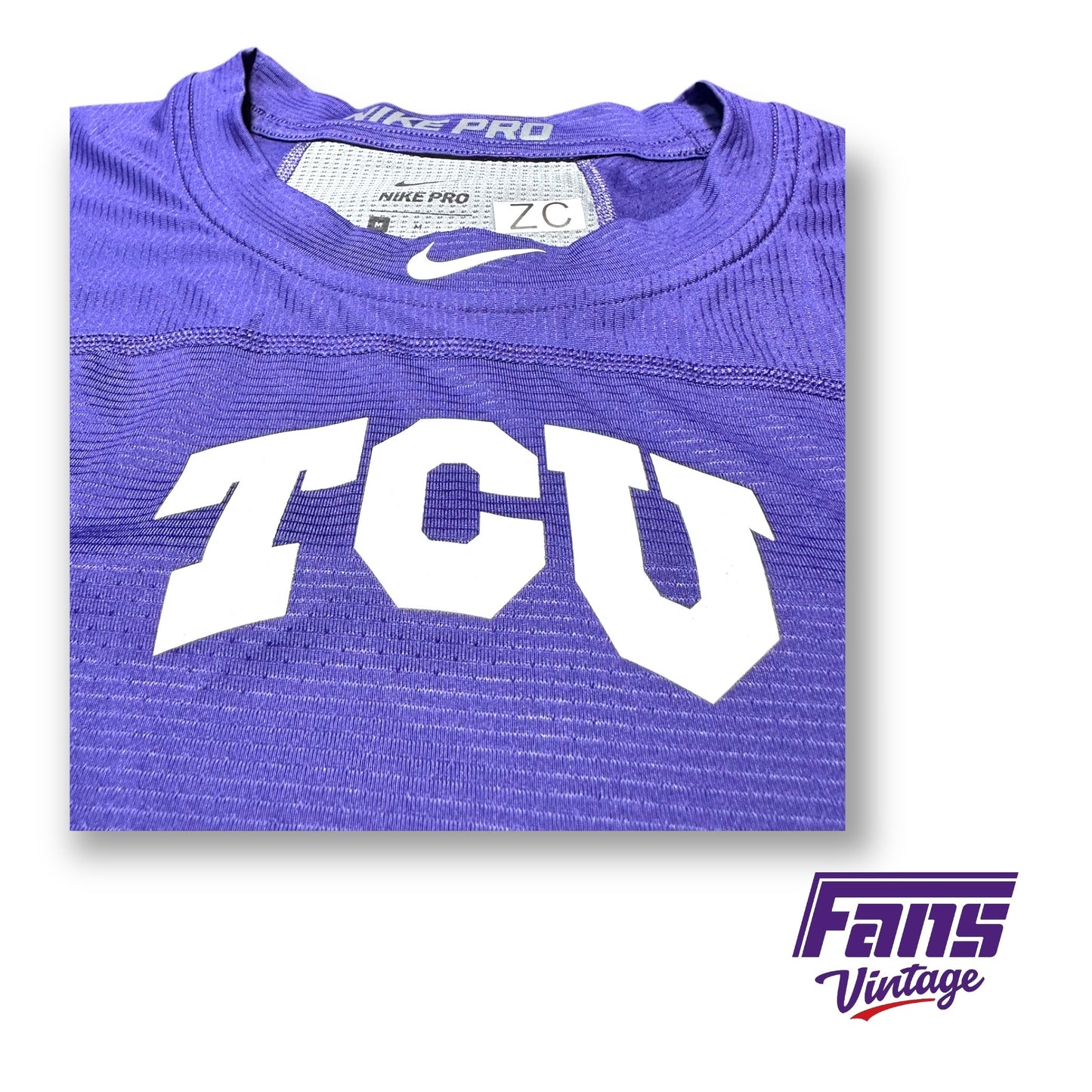 TCU Baseball Player Issue Nike Pro Combat Training Shirt