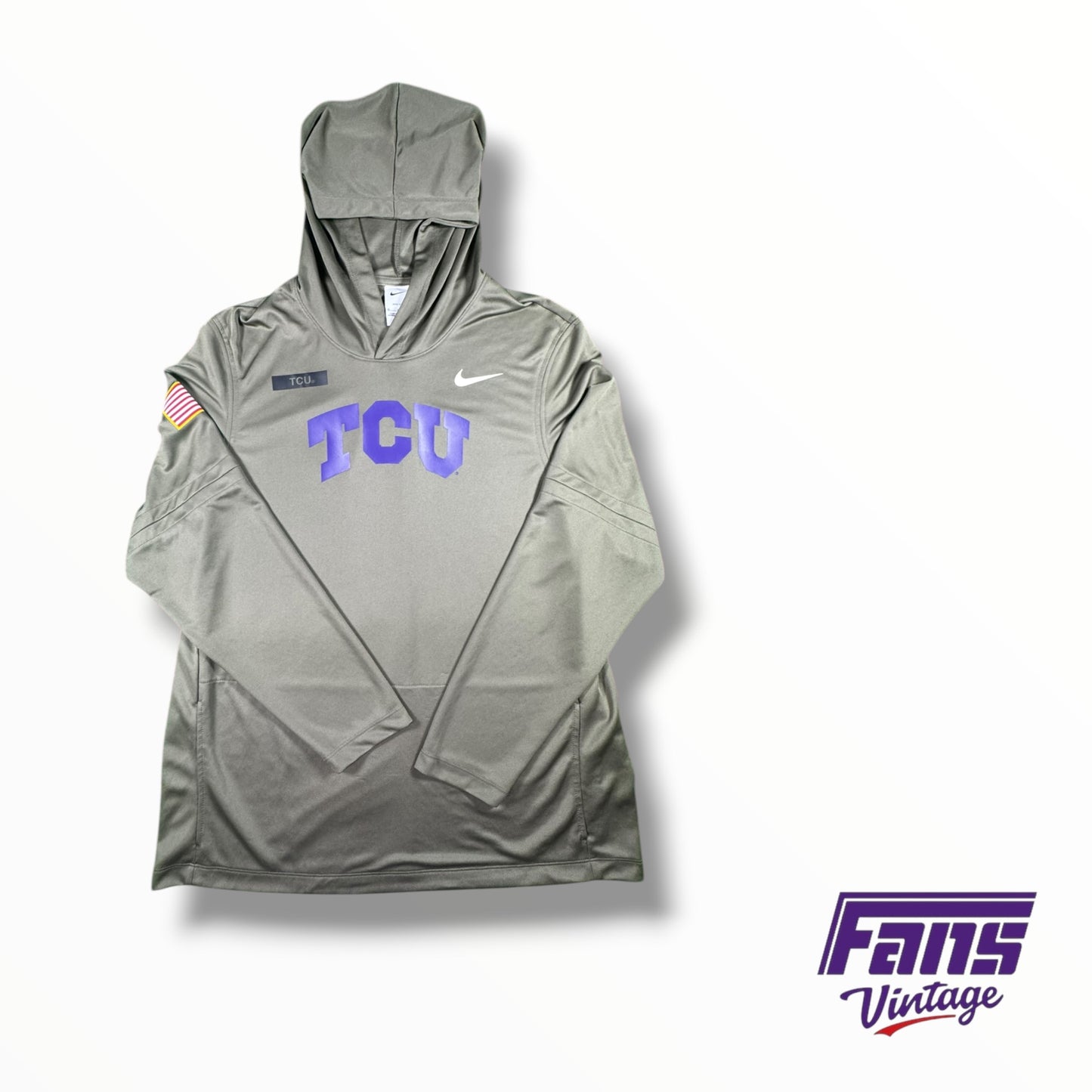 TCU Team Issued Nike ‘Salute to Service’ Veteran’s Day Coach Sideline Hooded Pullover