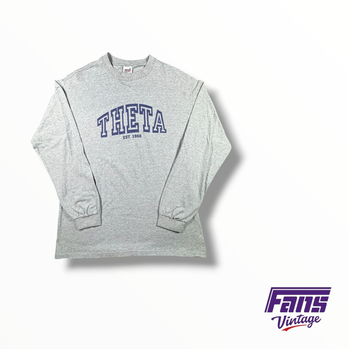 Vintage Y2K TCU Sorority Theta Double Sided Longsleeve Tee