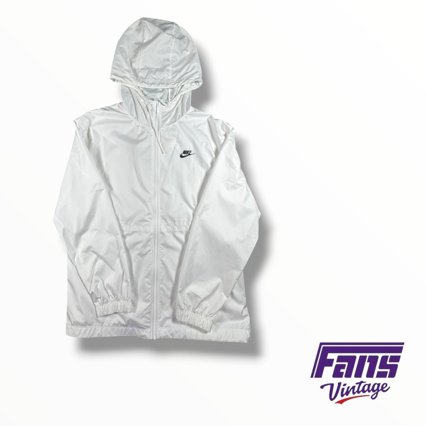 TCU Nike Team Issued Whiteout Windbreaker Jacket