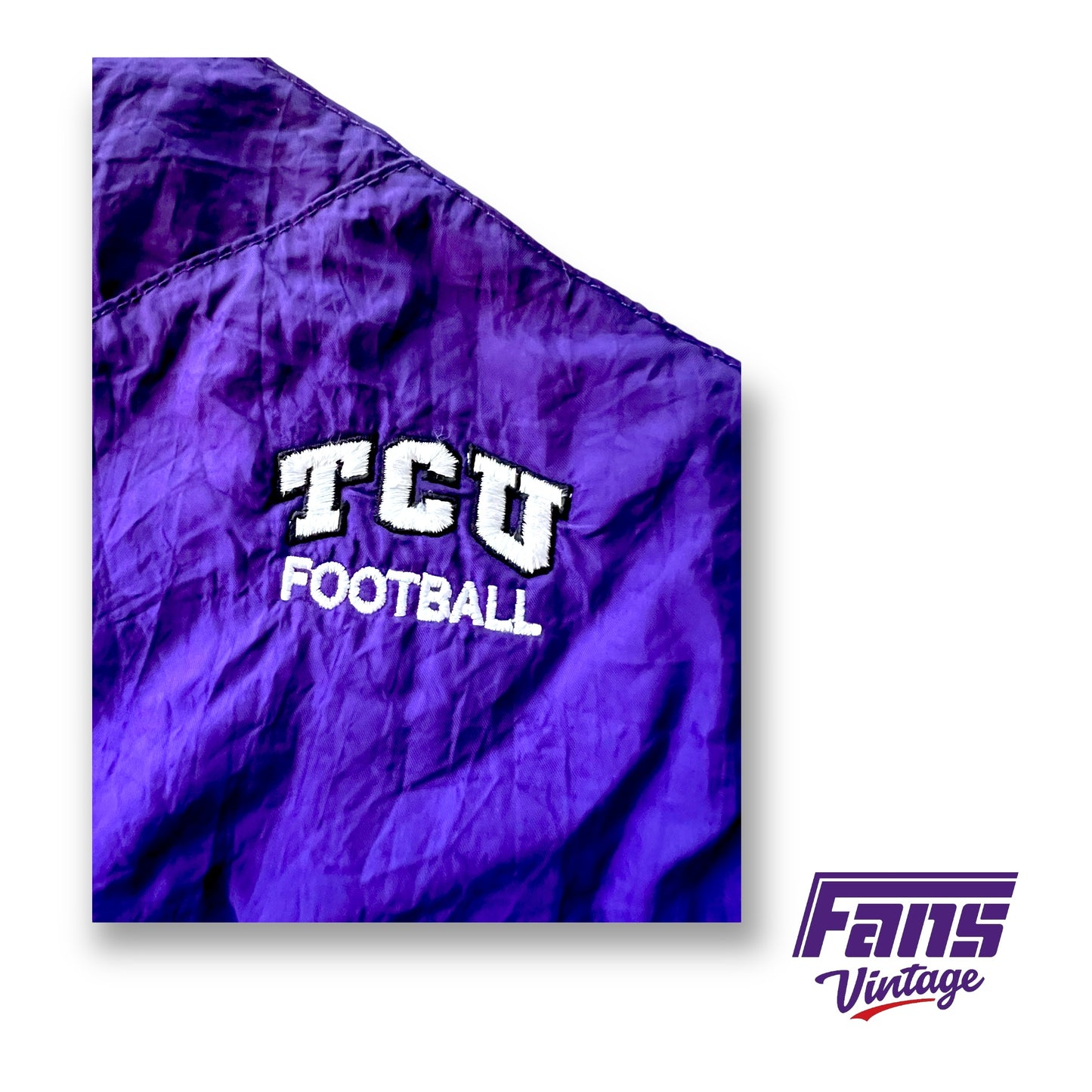 RAD - Ultra Rare Vintage TCU Football 90s Vintage Team Issue Reebok Windbreaker Jacket