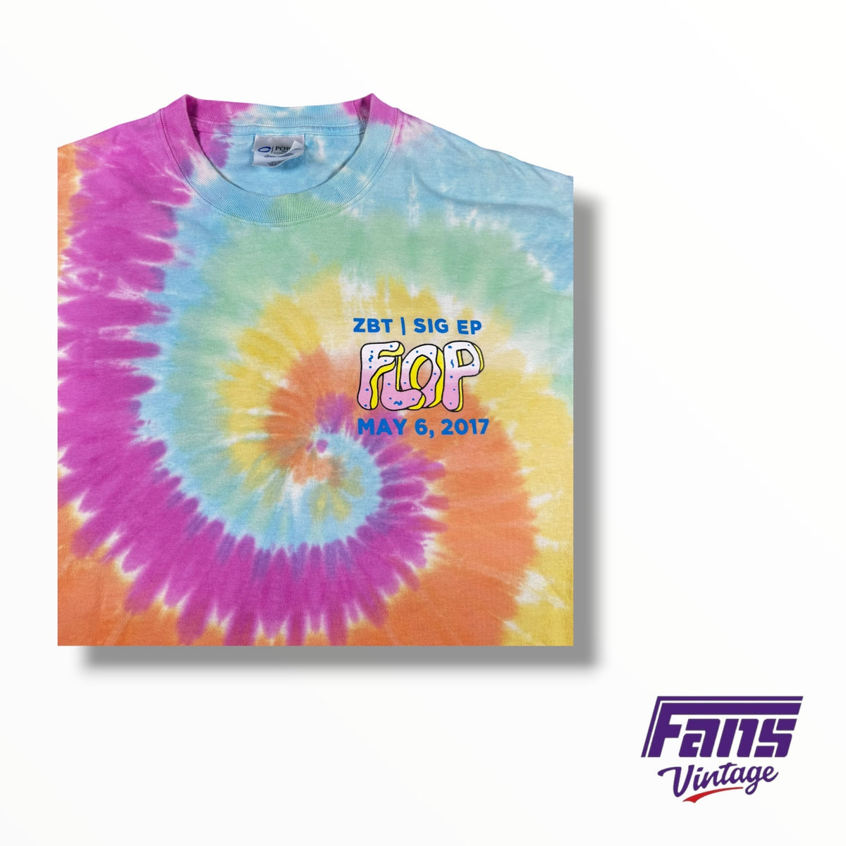 Vintage Double Sided Fraternity Tye-Dye Sig Epsilon “Belly Flop” Tee