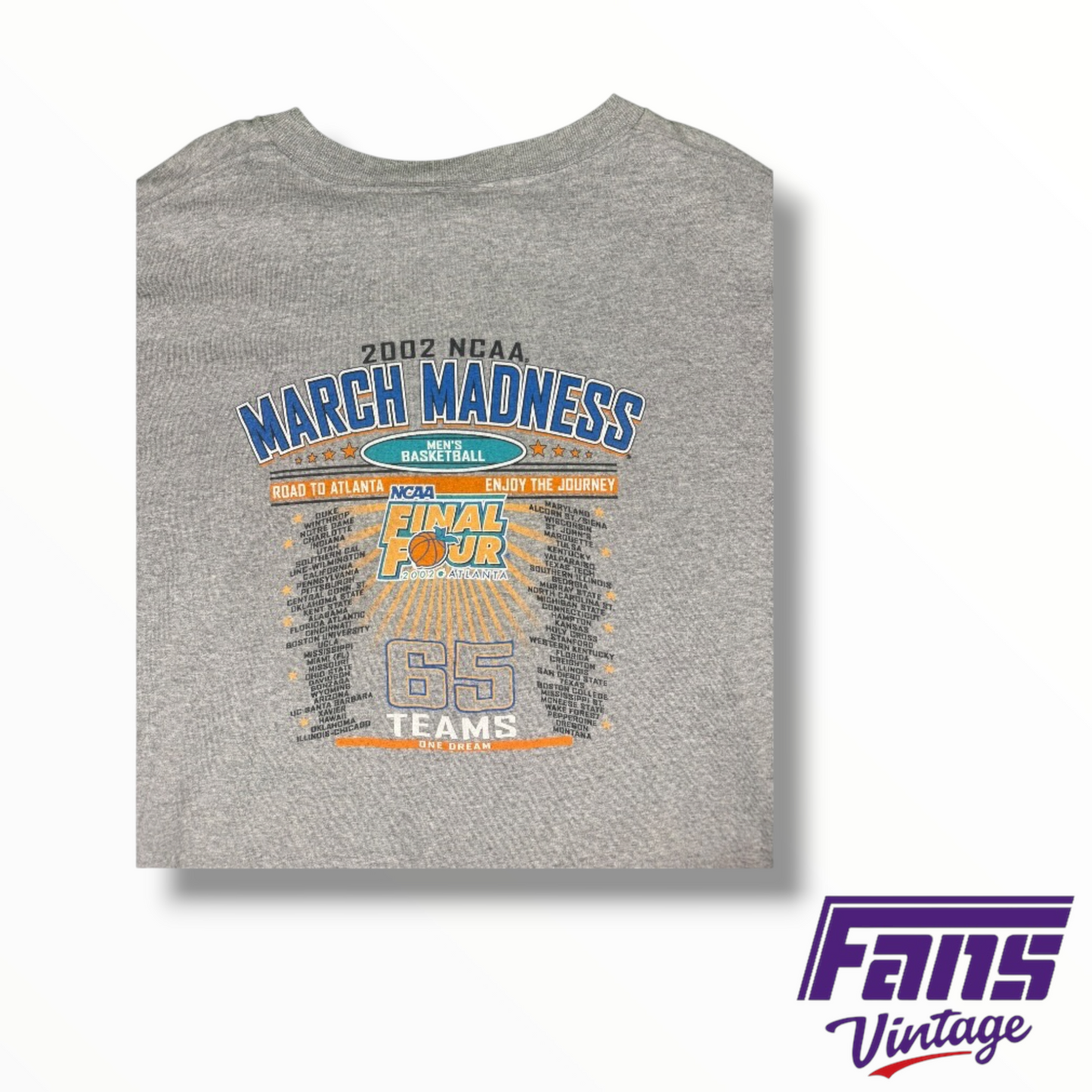 Vintage 2002 NCAA March Madness Final Four Gray Long Sleeve Shirt