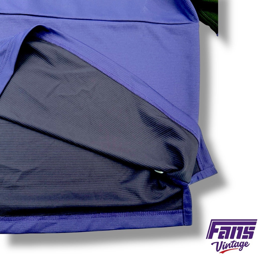 TCU Team Issue Woven Quarterzip Pullover with premium details