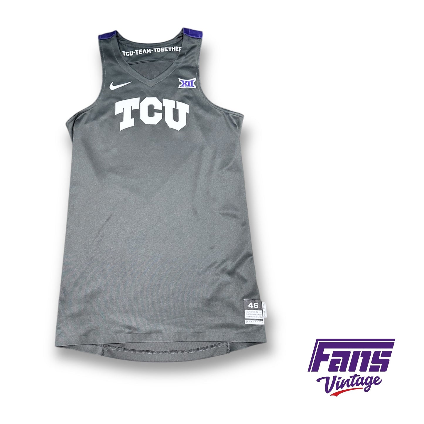 Chuck O’Bannon 'Breezy' Team Issue custom TCU Basketball Nike practice Jersey