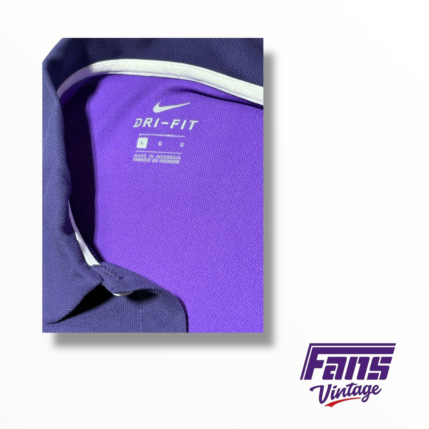 TCU Nike Team Issued Unique Color Block Golf Polo