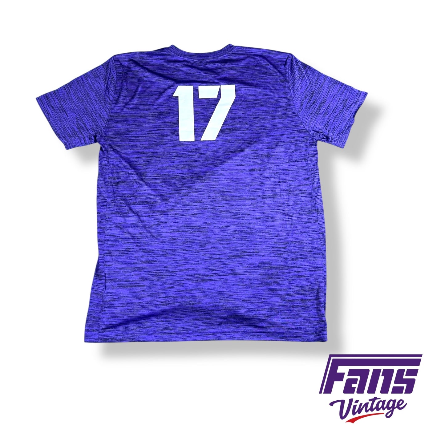 TCU baseball team issued Heather purple Nike Drifit training tee with player number