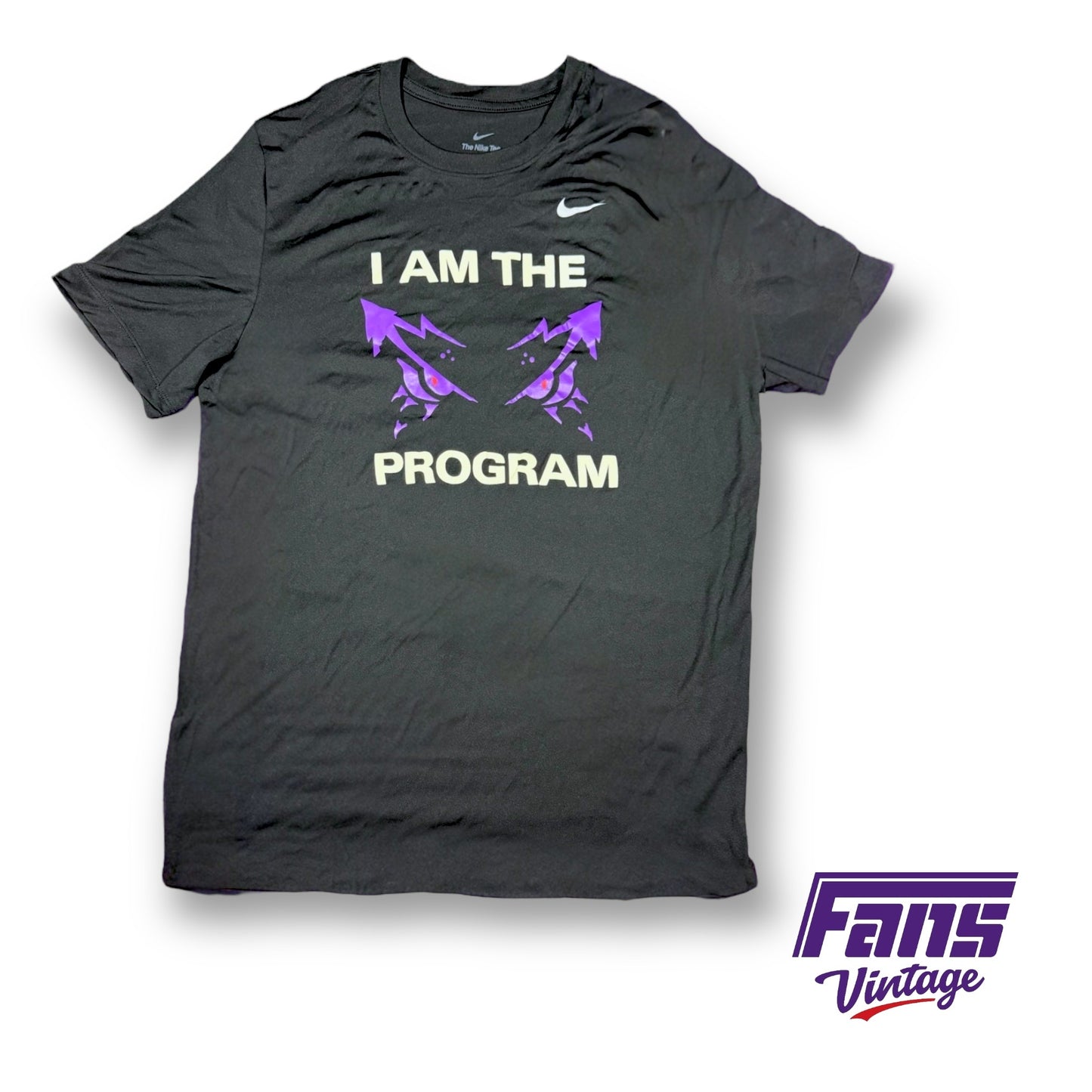 Team Issue "I Am The Program" TCU Nike Workout Tee - Red Eyed Frog Logo