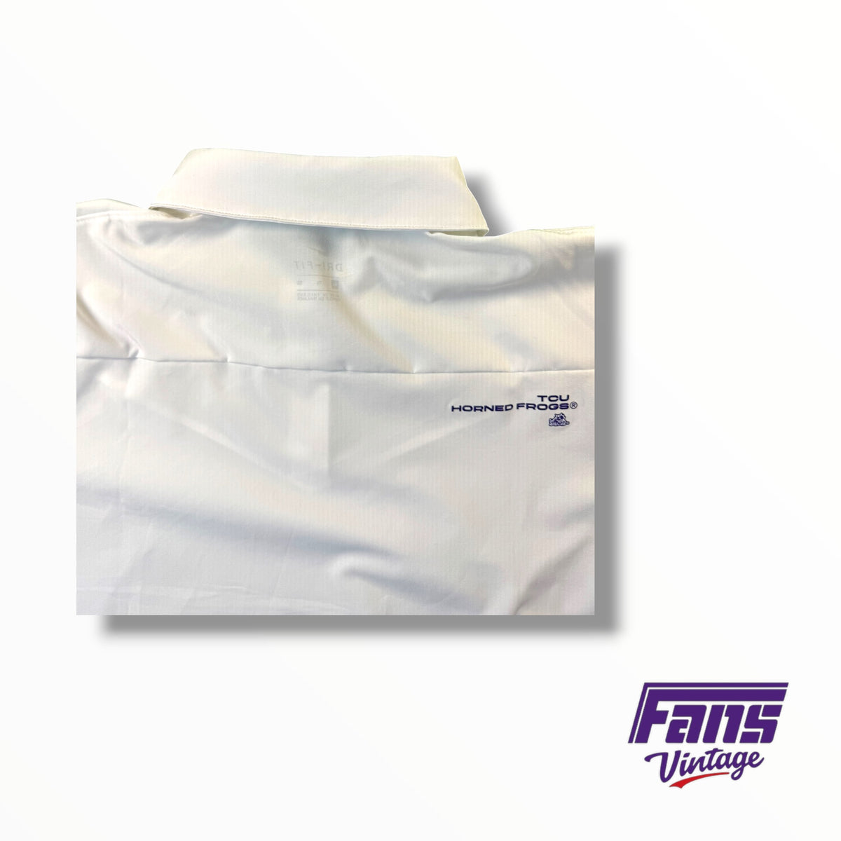 TCU Team Issued Nike On-Field Matte Whiteout Dri-Fit Polo