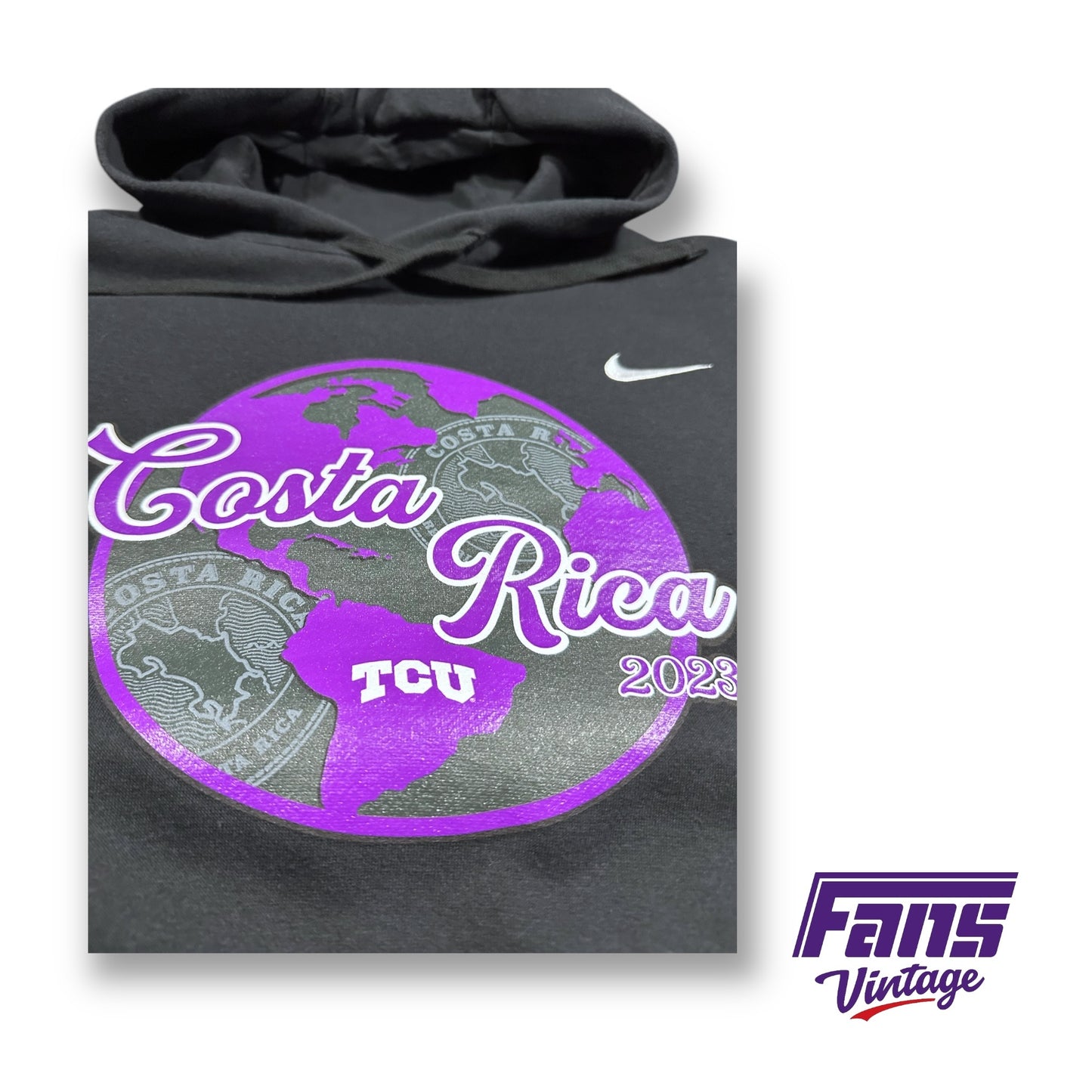 Team Exclusive TCU Women's Basketball Nike Hoodie - Costa Rica “Frogs Abroad” Design