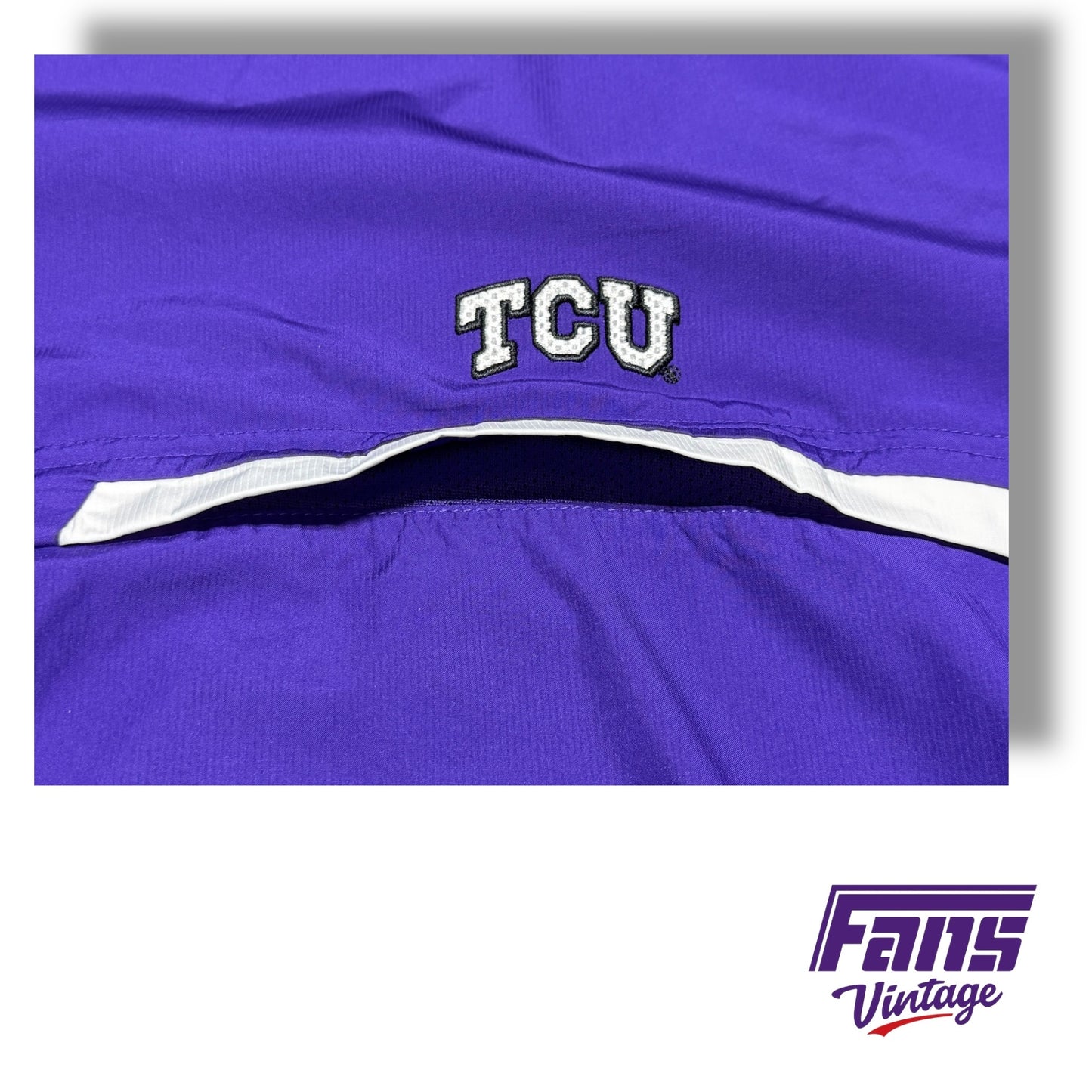 Vintage TCU Y2K Era Team Custom Quarter Zip Pullover