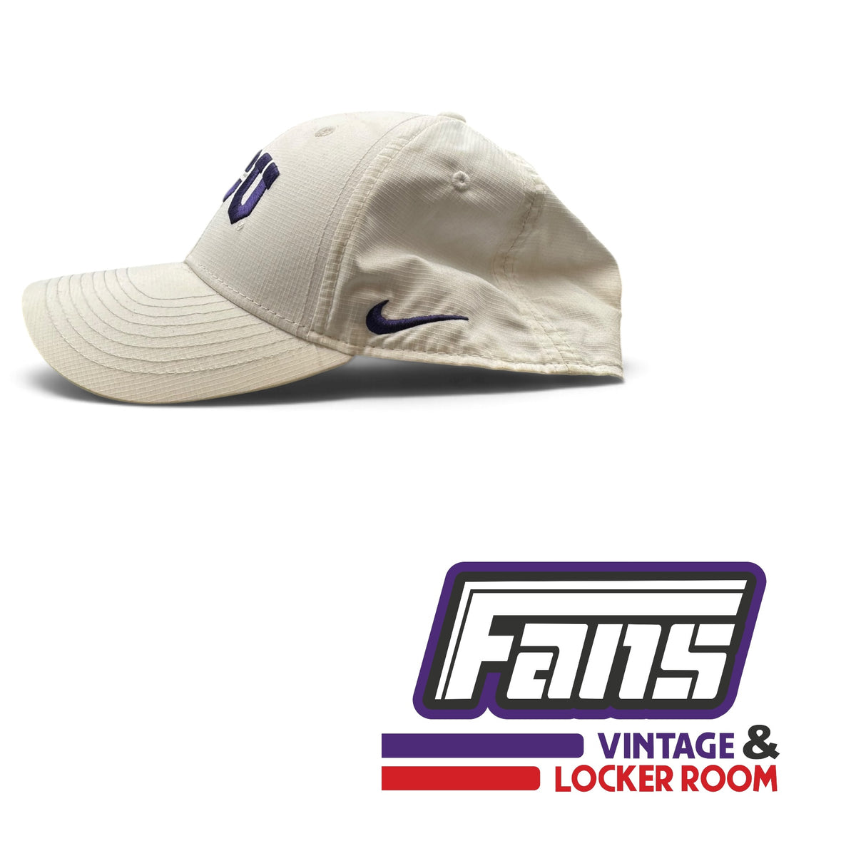 TCU Team Issued Nike Drifit White On Field Strapback Hat